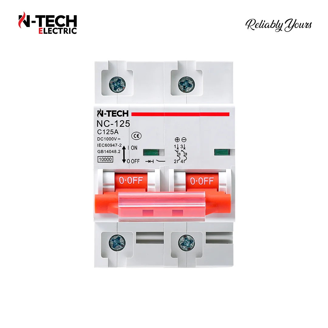 DC 2 Pole MCB 125A Solar Circuit Breaker