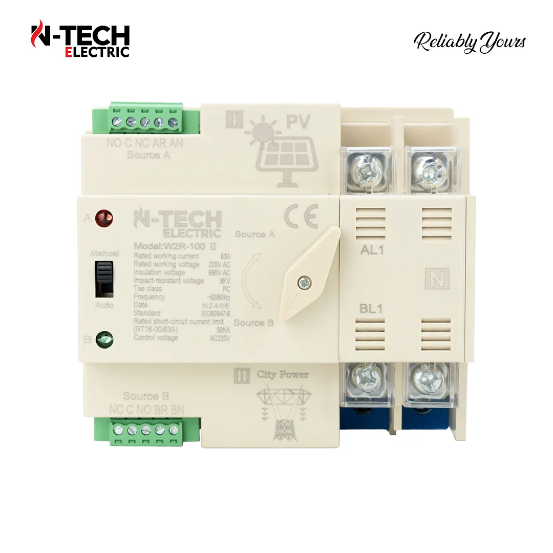 AUTOMATIC TRANSFER SWITCH (ATS) 2-POLE 63A